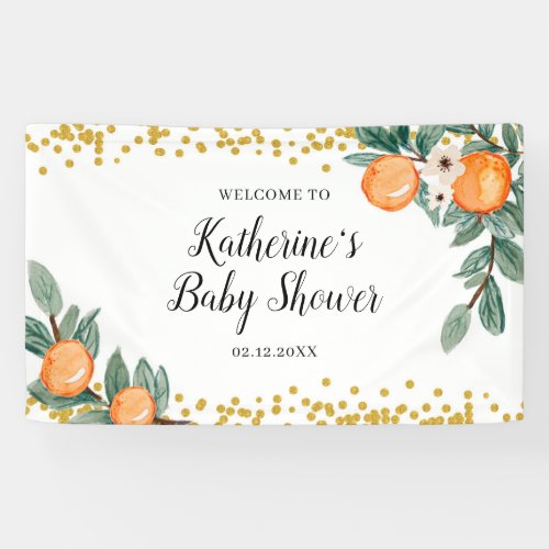 Oranges Twin Baby Shower Large Banner