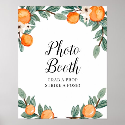 Oranges Twin Baby Shower Photo Booth Sign