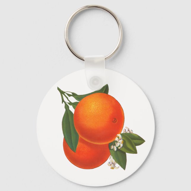 Oranges Vintage Crate Art Keychain (Front)