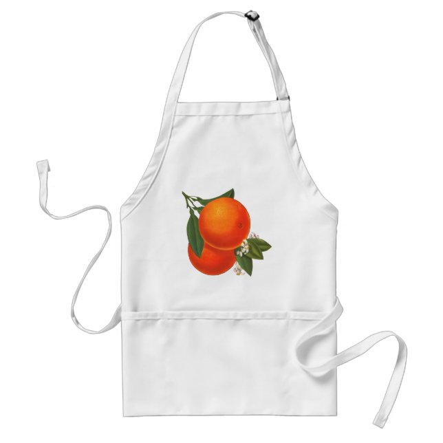 Oranges Vintage Crate Art Kitchen Apron (Front)