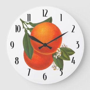 Oranges Vintage Crate Art Kitchen Clock