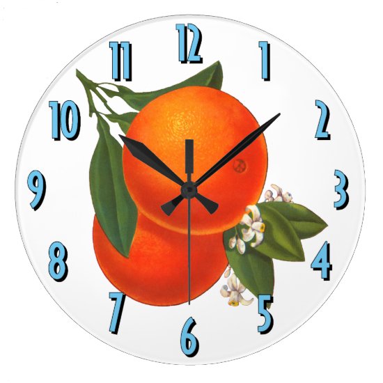 Oranges Vintage Crate Art Kitchen Clock