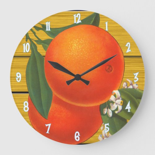 Oranges Vintage Crate Art Wall Clock