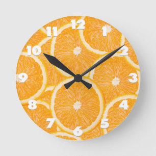 Oranges wall clock