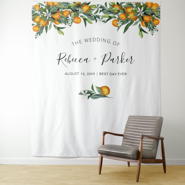 Oranges Wedding Backdrop Photo booth (In Situ)