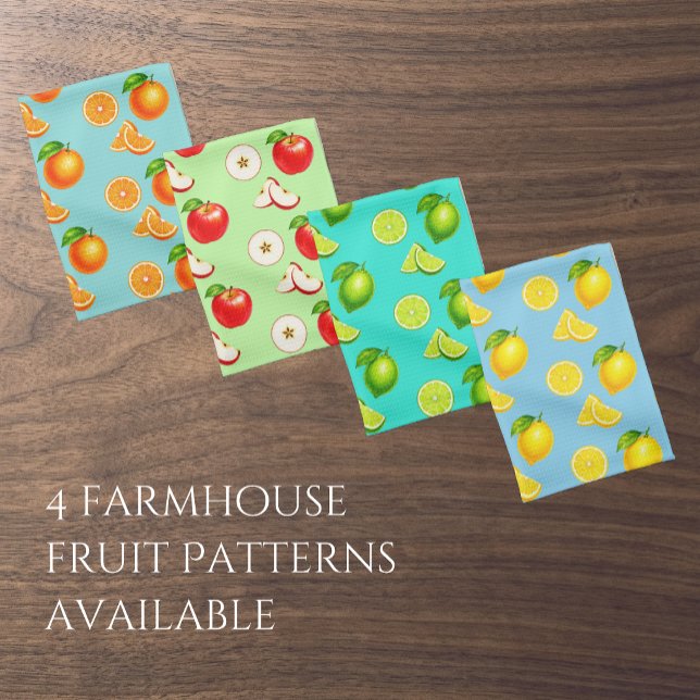 Oranges with Cyan & Seafoam Background Kitchen Towel (Creator Uploaded)
