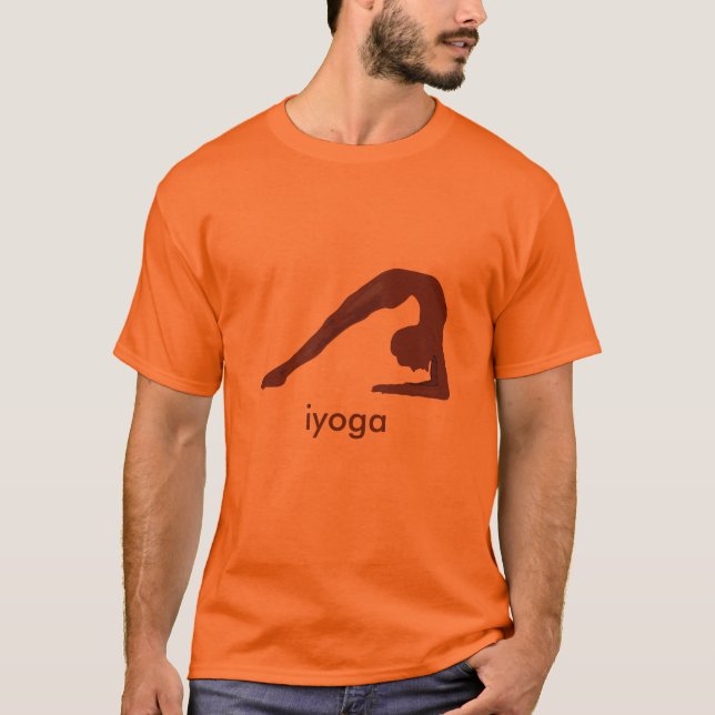 Oranget-shirt yoga pose T-Shirt (Front)