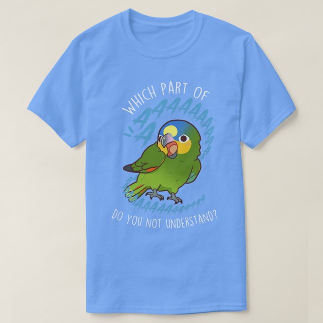 Orangewinged Amazon Parrot Aaaa T-Shirt (Design Front)