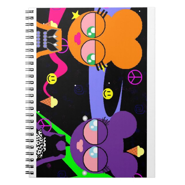 orangey & purple specialty *smacked* notebook (Front)