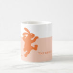 Orangish Orange Rabbit! Mug<br><div class="desc">A delightfully cute rabbit to grab your morning coffee with.  This mug is one of a series of rabbit mugs available in different colors.  Personalize it with your name,  a message,  or be a minimalist and delete the text all-together.</div>