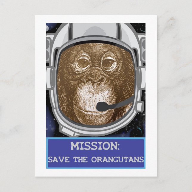 Orangutan Animal Mission Postcard (Front)