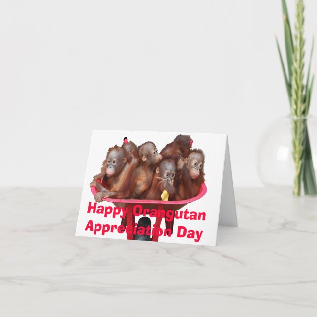 Orangutan Appreciation Day Card (Front)
