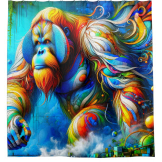 Orangutan Art Shower Curtain