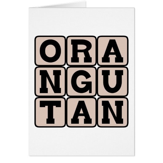 Orangutan, Asian Great Ape Cards (Front)