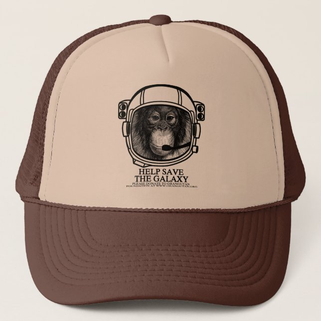 Orangutan Astronaut - Help Save the Galaxy Trucker Hat (Front)