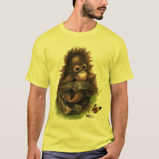 Orangutan Baby and Butterfly T-Shirt