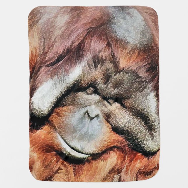 ORANGUTAN BABY BLANKET (Front)