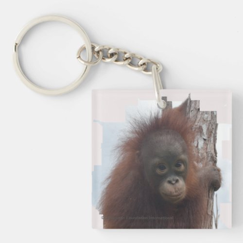 Orangutan Baby Girl Keychain
