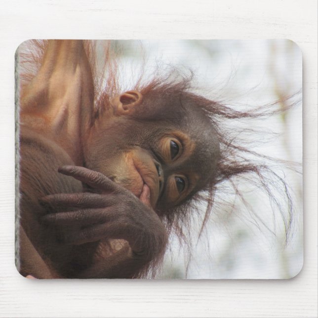 Orangutan Baby  Mousepad (Front)