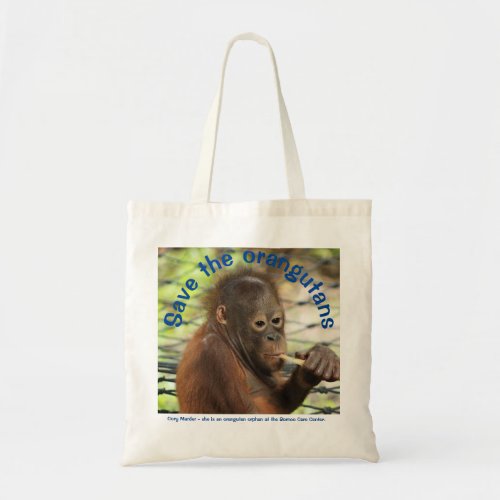 Orangutan Baby Orphan Borneo Wildlife Tote Bag