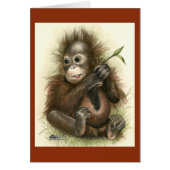 Orangutan Baby With Leaves (Front)