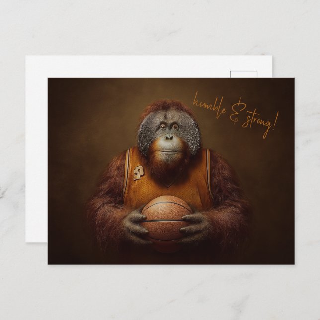 Orangutan Basketball Player Postcard (Front/Back)