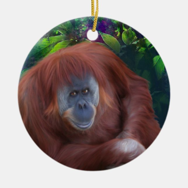 Orangutan Ceramic Ornament (Front)