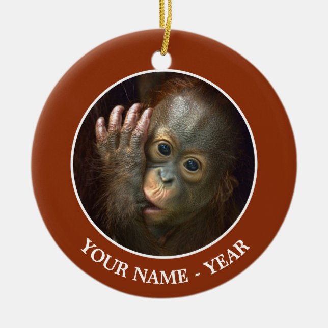 Orangutan Ceramic Ornament (Front)