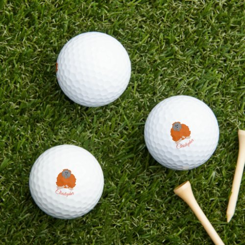 Orangutan Design Personalised Golf Balls