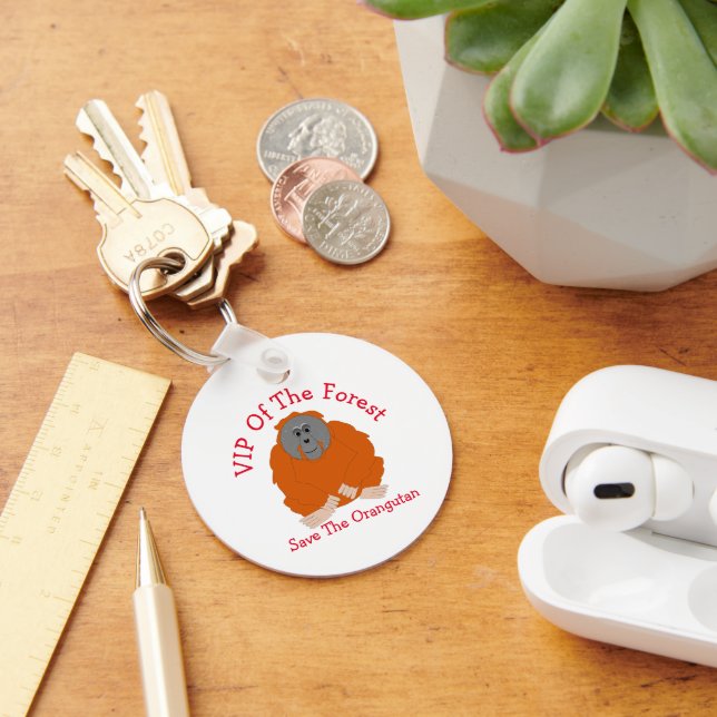 Orangutan Design Personalised Keychain (Desk)