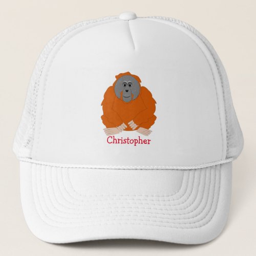 Orangutan Design Personalised Trucker Hat