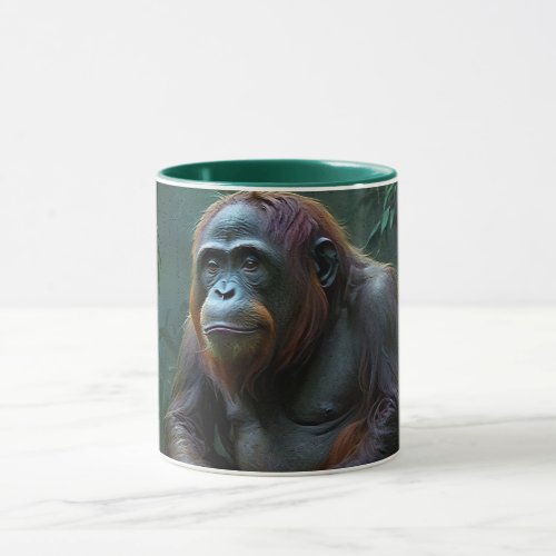 Orangutan Elder in Borneo Jungle Mug