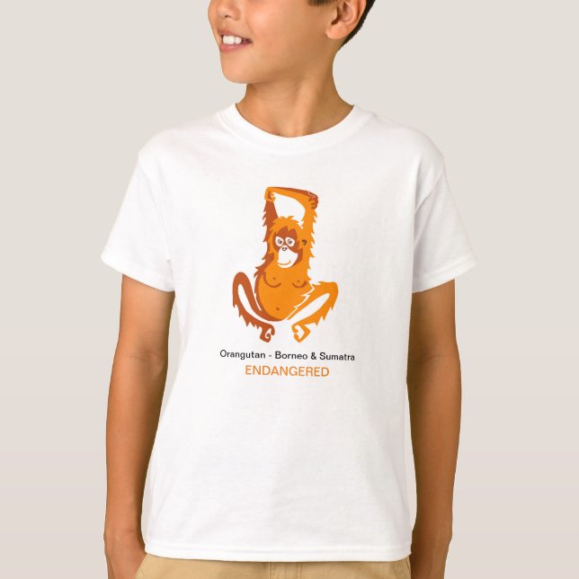 ORANGUTAN- Endangered animal graphic - T-Shirt (Front)
