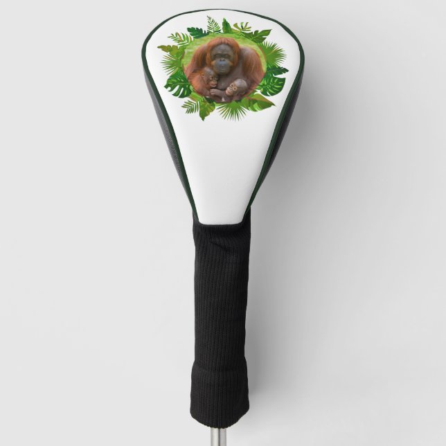 Orangutan Family Bond Golf Head Cover (Front)