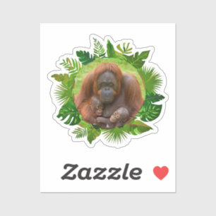 Orangutan Family Bond Sticker