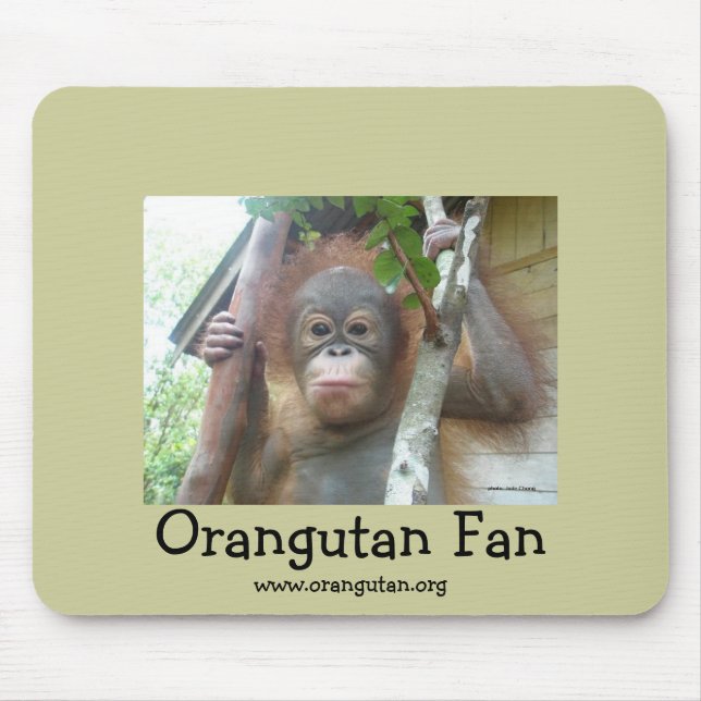 Orangutan Fan Mouse Pad (Front)
