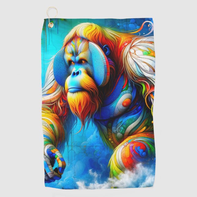 Orangutan  golf towel (Front)
