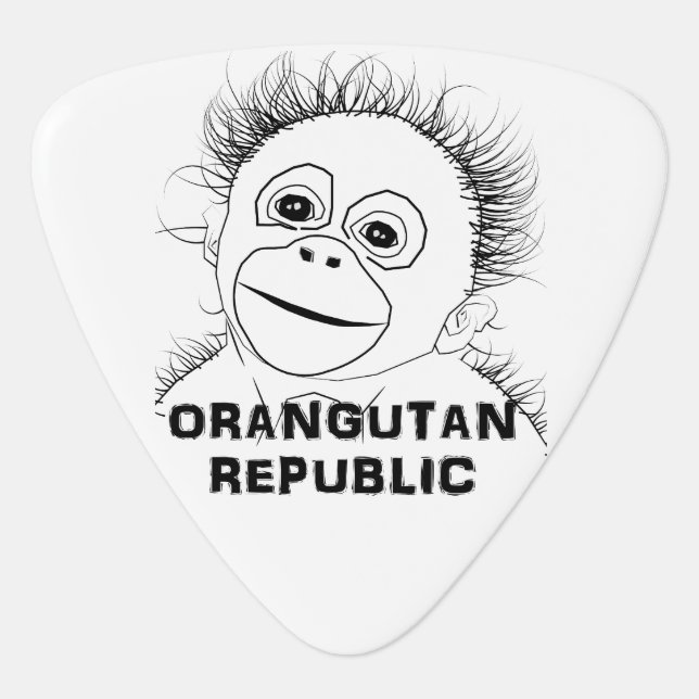 Orangutan Guitar Pick (Front)