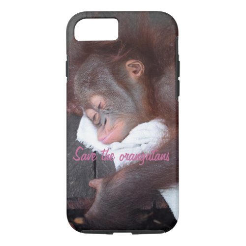 Orangutan Infant Sleeping iPhone 87 Case