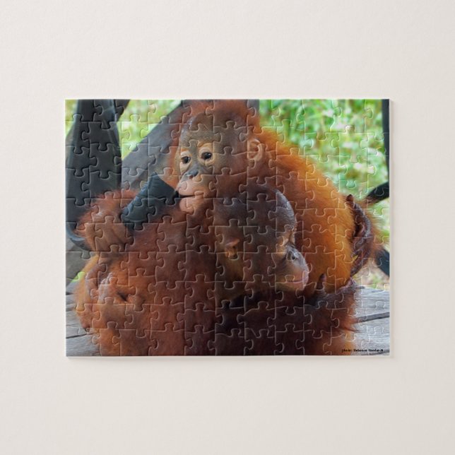 Orangutan Jungle Hugs Jigsaw Puzzle (Horizontal)