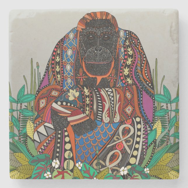 orangutan king pewter Coaster (Front)