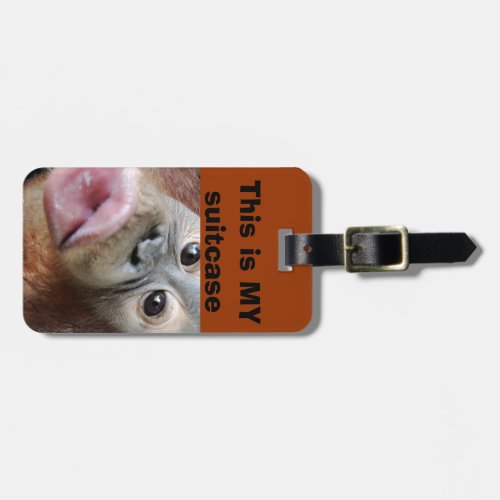 Orangutan Kiss Suitcase Identification Luggage Tag