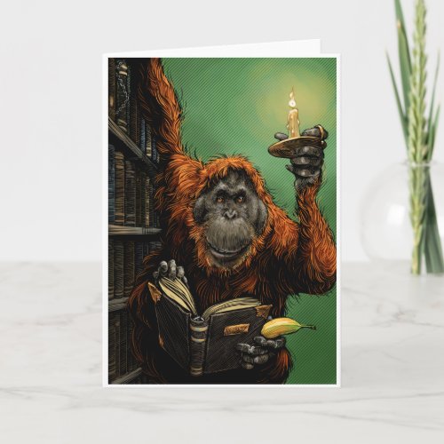 Orangutan Librarian Card