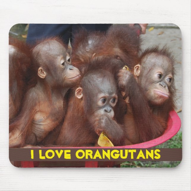 Orangutan Love Mouse Pad (Front)