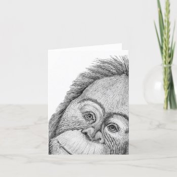 Orangutan Monkey Notecard Blank Inside by nikkilynndesign at Zazzle