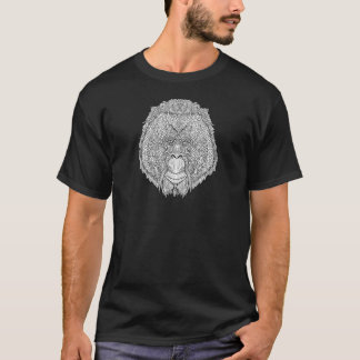 Orangutan Monkey Tee - Tattoo Art Style Coloring