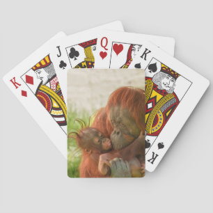 Orangutan Mother Tender Moments Poker Cards