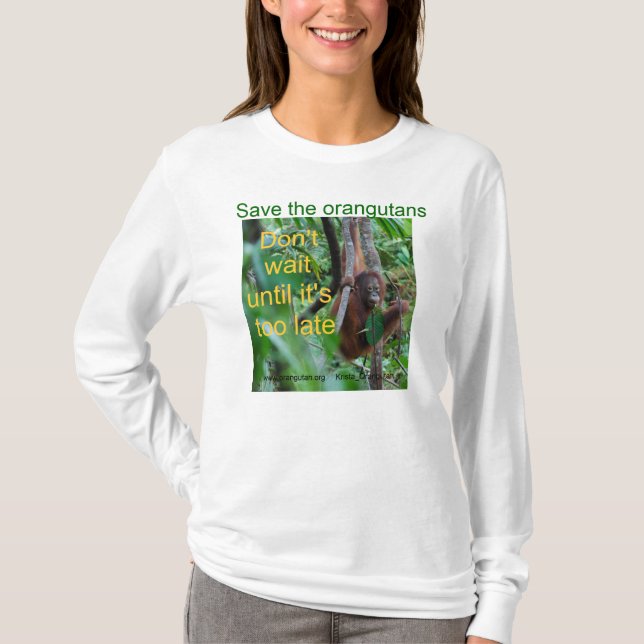 Orangutan Nature Borneo T-Shirt (Front)