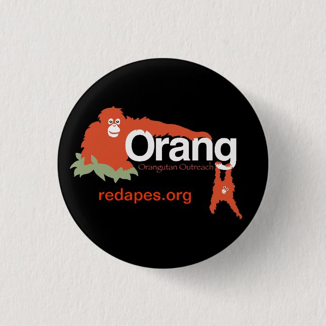 Orangutan Outreach Button (Front)