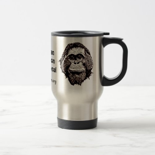 Orangutan Rainforest Preservation Official Logo Travel Mug